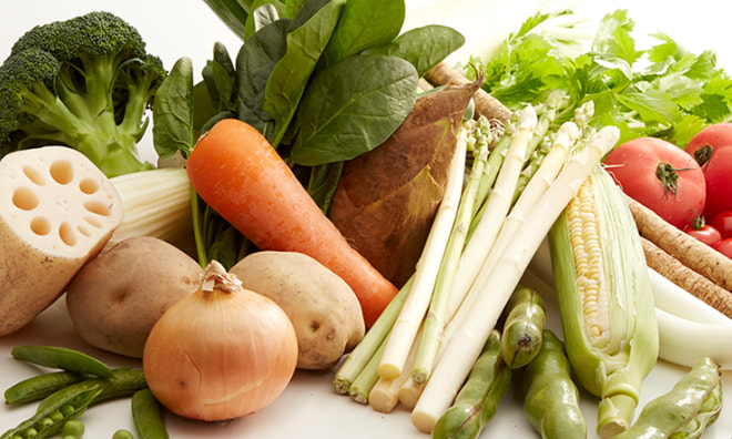 Umami Rich Ingredients Gemüse und Bohnen